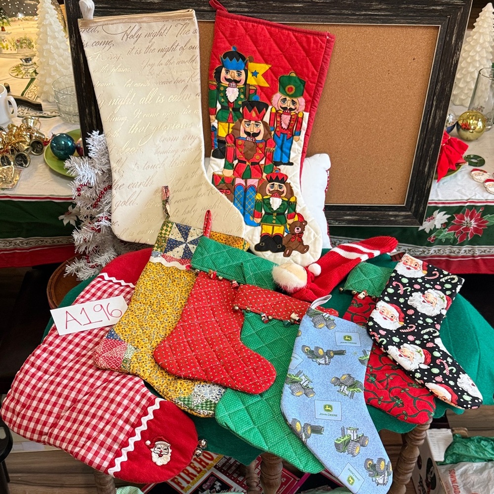 Festive Holiday Stocking Lot - 10